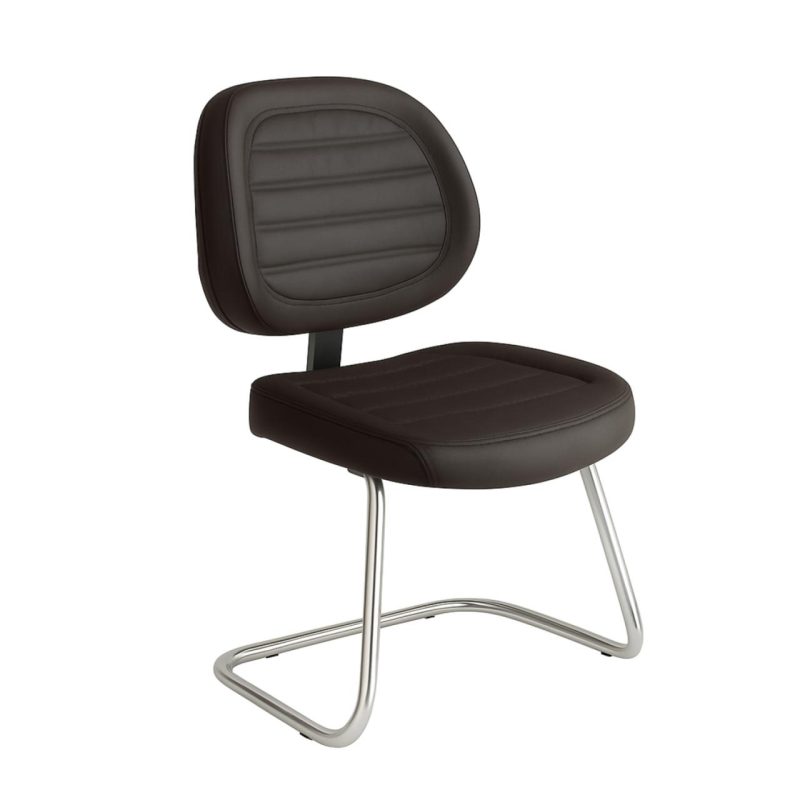 Cadeira Executiva COSTURADA Base em “S” Cromada – 31016 Kairós Office Cadeiras Fixas 2
