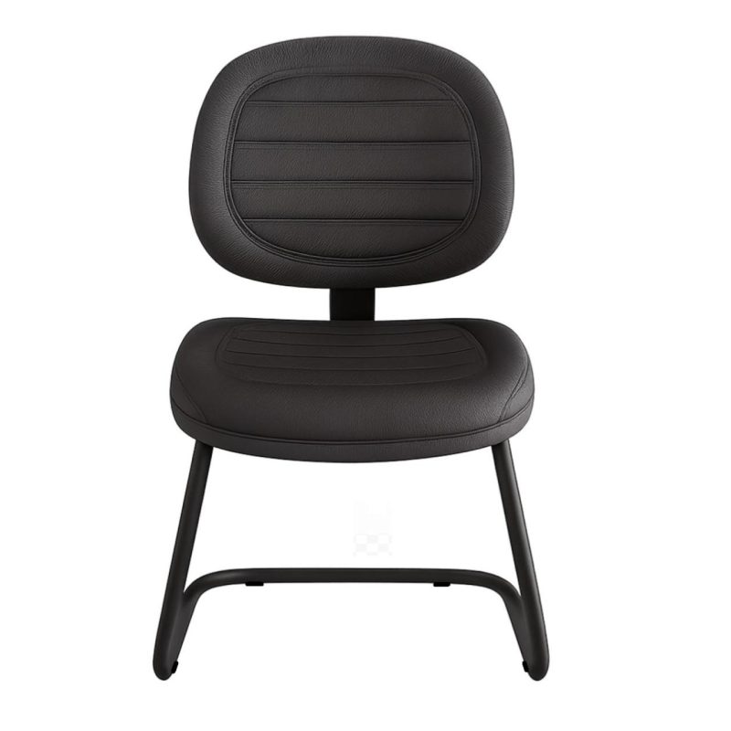 Cadeira Executiva Costurada Base em “S” PRETA – Corino Preto – 31014 Kairós Office Cadeiras Fixas 3