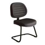 Cadeira Executiva Costurada Base em “S” PRETA – Corino Preto – 31014 Kairós Office Cadeiras Fixas 10