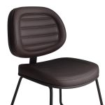 Cadeira Executiva Costurada Base Trapézio – Corino Preto – 31031 Kairós Office Cadeiras Fixas 12