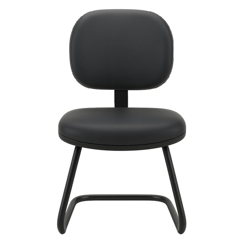 Cadeira Executiva LISA Base em “S” – Corino Preto – 31013 Kairós Office Cadeiras Fixas 4