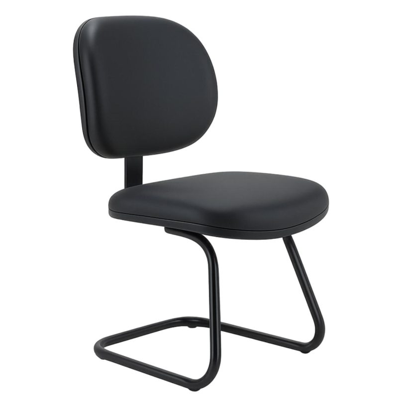 Cadeira Executiva LISA Base em “S” – Corino Preto – 31013 Kairós Office Cadeiras Fixas 2