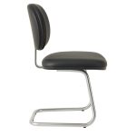 Cadeira Executiva LISA Base em “S” CROMADA – Corino Preto – 31015 Kairós Office Cadeiras Fixas 11