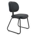 Cadeira Executiva LISA Base Trapézio – Corino Preto – 31030 Kairós Office Cadeiras Fixas 12