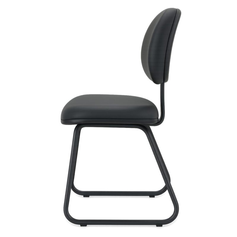 Cadeira Executiva LISA Base Trapézio – Corino Preto – 31030 Kairós Office Cadeiras Fixas 5