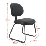 Cadeira Executiva LISA Base Trapézio – Corino Preto – 31030 Kairós Office Cadeiras Fixas 14