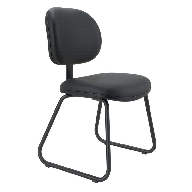 Cadeira Executiva LISA Base Trapézio – Corino Preto – 31030 Kairós Office Cadeiras Fixas 2