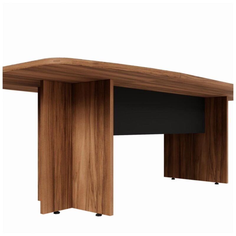 Mesa de Reunião Diretoria – 2,80×1,20m NOGAL SEVILHA / PRETO – 22016 Kairós Office Mesa de Reunião 3