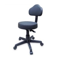 Cadeira Mocho com Encosto – Corino Preto 32983 Kairós Office