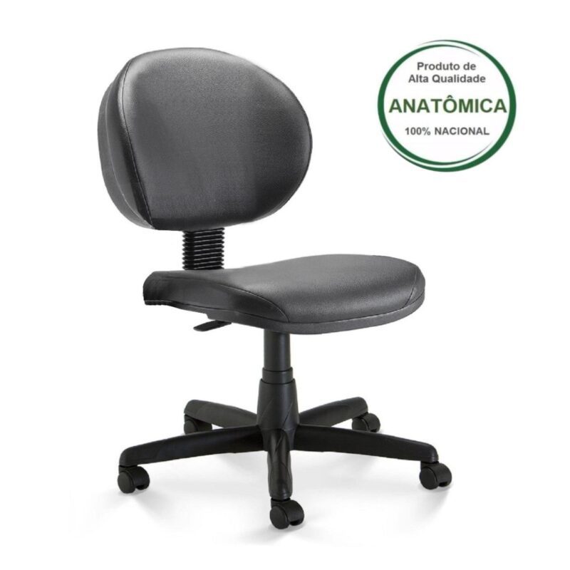 Cadeira Escritório Executiva PLUS LISA S/ BRAÇOS – COR PRETO 32976 KAIRÓS OFFICE Executiva 2