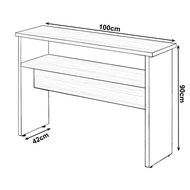 Aparador de Madeira 1,20×0,80×0,35 – NOGALSEVILHA/PRETO – 21436 KAIRÓS OFFICE Linha 40 mm 3