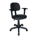 Cadeira Secretária Giratória Com Braços Reguláveis Estofada Preta – 31106 Kairós Office Secretária 8