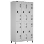 Roupeiro LOCKER de Aço c/ 06 PORTAS GRANDES – 1,90×0,96×0,40m – CZ/CZ – W3 – 11014 Kairós Office Roupeiro de Aço 5