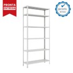 Estante de Aço com 06 Bandejas 30 cm (22/18) – 1,98×0,92×0,30m – Cinza – SA – 16015 KAIRÓS OFFICE Estante de Aço 9