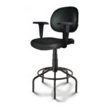 Cadeira Caixa EXECUTIVA LISA com Braços Reguláveis – (Aranha PMD) – Cor Preta – 35003 Kairós Office Cadeira Caixa 8