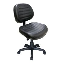 Cadeira Executiva COSTURADA Giratória sem Braços – Cor Preta 31002 Kairós Office