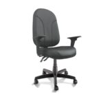 Cadeira Presidente PLUS BACK SYSTEM Baixa Costurada c/ Braços Reguláveis – Corino Preto 32974 KAIRÓS OFFICE Presidente 8