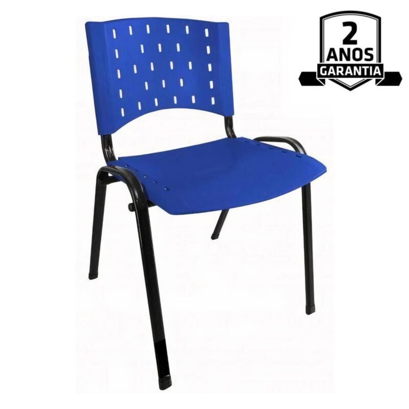 Kit 10 Cadeiras Plásticas 04 pés – COR AZUL – 24003 KAIRÓS OFFICE Plástica 4