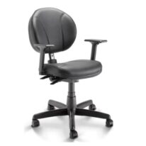 Cadeira Executiva BACK SYSTEM OPERATIVA c/ Braços Reguláveis – CORINO PRETO 32987 Kairós Office