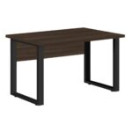 Mesa Escritório PÉ QUADRO 1,50×0,60m – S/ Gavetas – MARSALA/PRETO – 25472 KAIRÓS OFFICE Linha 30 mm 5