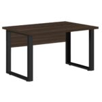 Mesa Escritório PÉ QUADRO 1,70×0,70m -S/ Gavetas – MARSALA/PRETO – 25474 KAIRÓS OFFICE Linha 30 mm 5