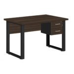 Mesa Escritório PÉ QUADRO – 1,20×0,60m – C/ Gavetas – MARSALA/PRETO – 25471 Kairós Office Linha 30 mm 7
