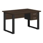 Mesa Escritório PÉ QUADRO 1,50×0,60m – C/ Gavetas – MARSALA/PRETO – 25473 Kairós Office Linha 30 mm 7