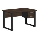 Mesa Escritório PÉ QUADRO 1,50×0,60m – C/ Gavetas – MARSALA/PRETO – 25473 KAIRÓS OFFICE Linha 30 mm 7