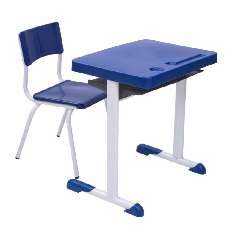 Kit Escolar Individual AZUL – (Mesa e Cadeira) – INFANTIL 03 a 06 Anos 41089 KAIRÓS OFFICE Infantil 3