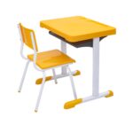 Kit Escolar Individual – (Mesa e Cadeira) – JUVENIL 06 a 09 Anos COR AMARELO – 41083 KAIRÓS OFFICE Conjunto Escolar 9