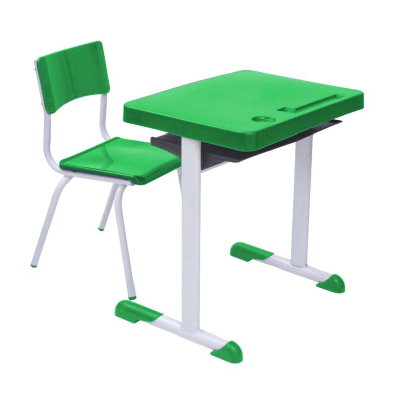 Kit Escolar Individual VERDE Mesa e Cadeira INFANTIL 03 a 06 Anos COR VERDE – 41088 KAIRÓS OFFICE Infantil 3