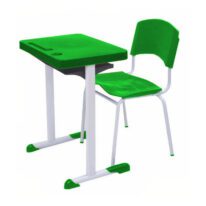 Kit Escolar Individual VERDE – (Mesa e Cadeira) – ADULTO – – COR VERDE – 40084 Kairós Office