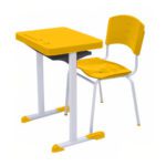 Kit Escolar Individual AMARELO – (Mesa e Cadeira) – ADULTO – – COR AMARELO – 40083 KAIRÓS OFFICE Adulto 6