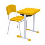 Kit Escolar Individual AMARELO – (Mesa e Cadeira) – ADULTO – – COR AMARELO – 40083 KAIRÓS OFFICE Adulto 8