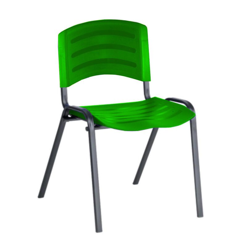 Cadeira Fixa Plástica 04 pés Cor Verde (Polipropileno) 31210 KAIRÓS OFFICE Plástica 5