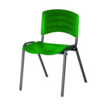 Cadeira Fixa Plástica 04 pés Cor Verde (Polipropileno) 31210 KAIRÓS OFFICE Plástica