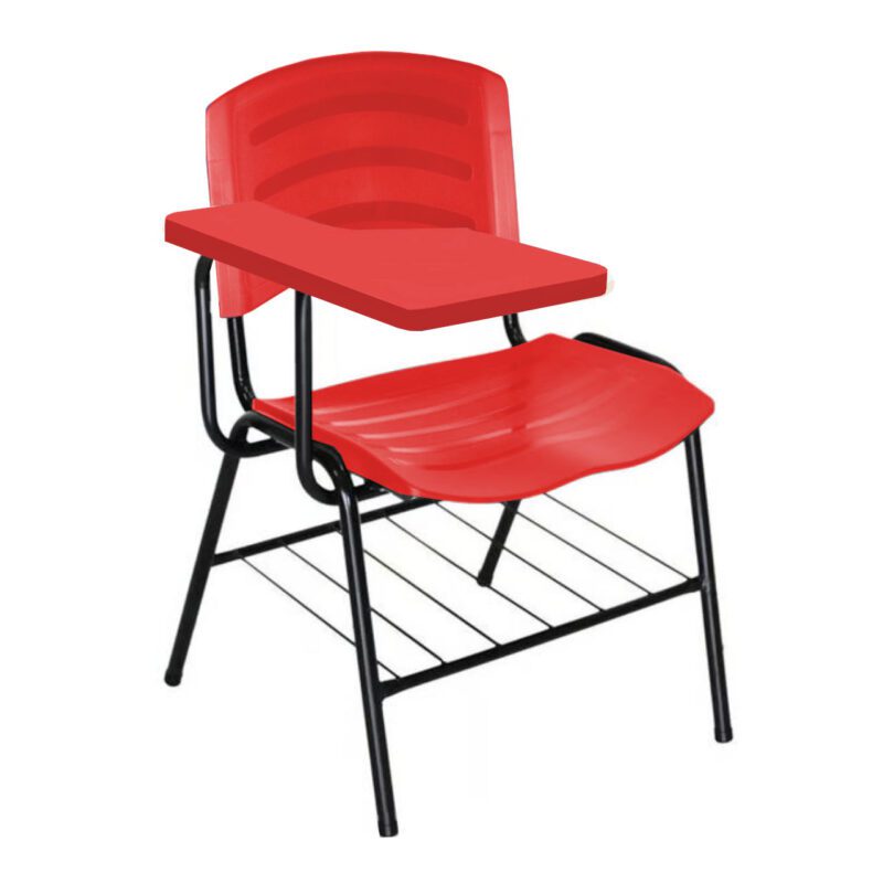 Cadeira Universitária Plástica com Prancheta PLÁSTICA – COR VERMELHO 34022 KAIRÓS OFFICE Carteira Escolar 2