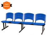 Cadeira Longarina PLASTICA 4 Lugares Cor Azul 33098 Kairós Office Longarinas 8