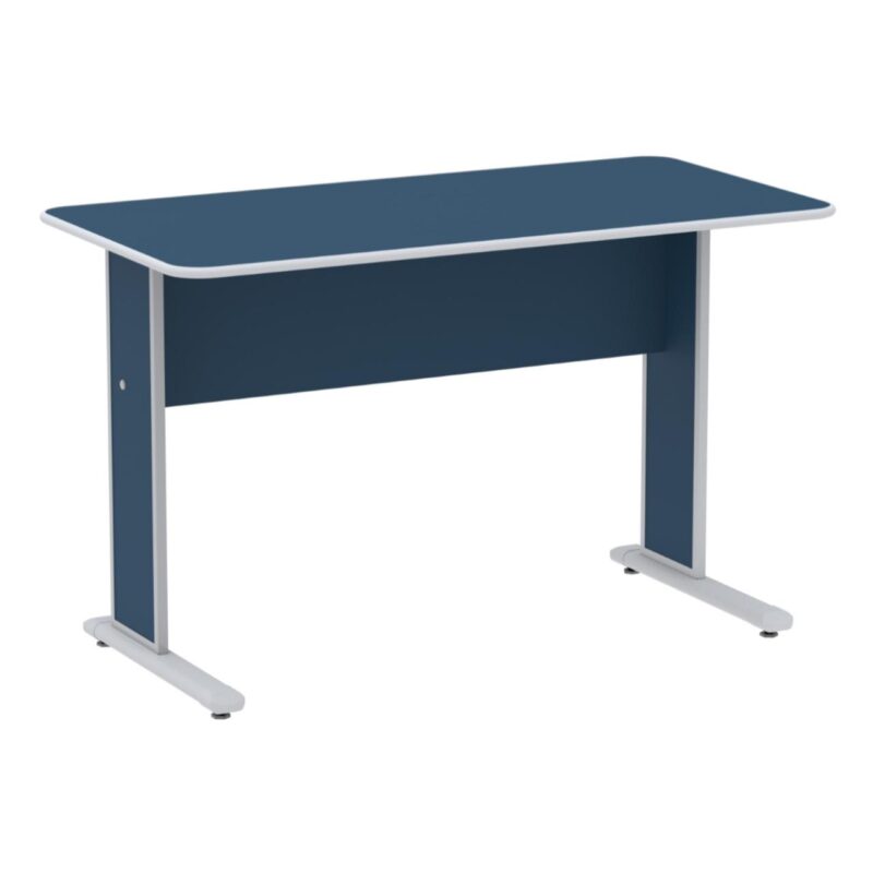 Mesa Escritório 1,20×0,60m s/ Gavetas – Cor Azul 44084 Kairós Office Linha 15 mm 2