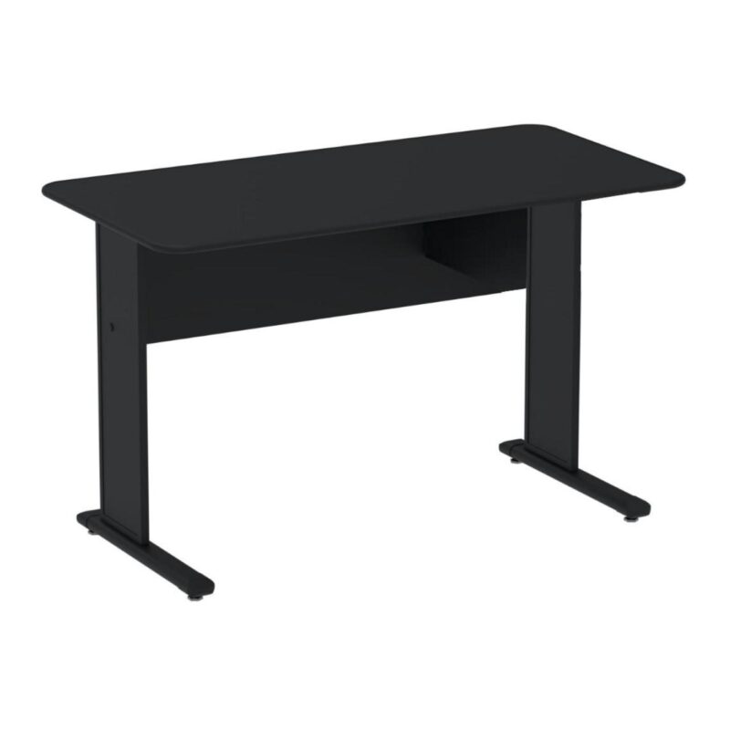 Mesa Escritório 1,20×0,60m s/ Gavetas – Cor Preto 44089 KAIRÓS OFFICE Linha 15 mm 2