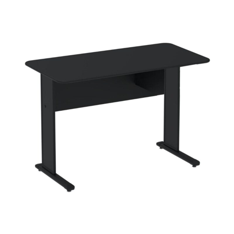 Mesa Escritório 0,90×0,60m – Cor Preto 44088 Kairós Office Linha 15 mm 2