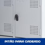 Armário Roupeiro de Aço c/ 12 Portas PEQUENAS – 1,95×0,92×0,40m – SA – CZ/CZ – 14001 KAIRÓS OFFICE Roupeiro de Aço 11