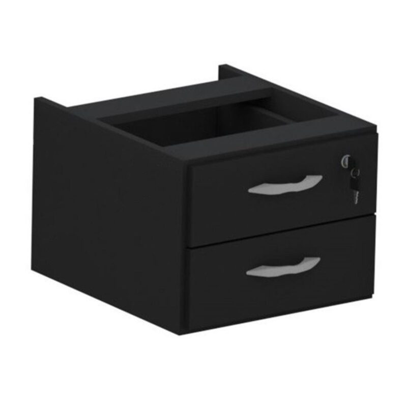 Mesa Escritório 1,20×0,60m c/ Gavetas – Cor Preto – 44090 Kairós Office JOB Preto 15 mm 6