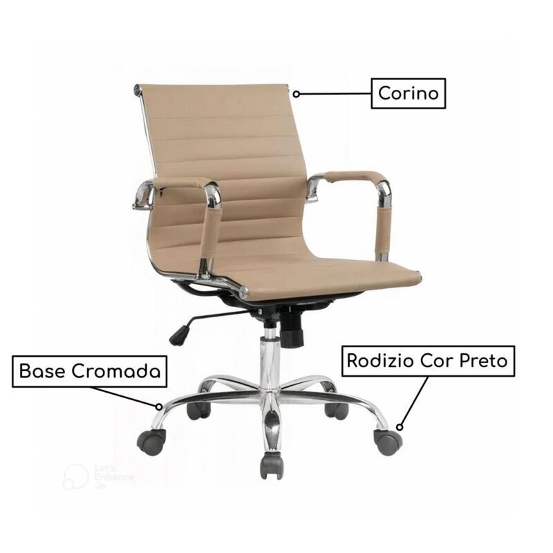 Cadeira DIRETOR Charles Eames Esteirinha FENDI – 32890 KAIRÓS OFFICE Diretor 3