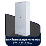 Armário de Aço PA 75 #26 – 1,75×0,70×0,30m – SA – 13119 KAIRÓS OFFICE Armário de Aço 5