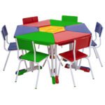 Conjunto HEXAGONAL Mesas e Cadeiras – 02 A 06 anos – INFANTIL – 42011 KAIRÓS OFFICE Infantil 5