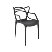 Cadeira Interlocutor OSLO para Escritório ou Jantar – Polipropileno – Cor Preto – 48005 Kairós Office