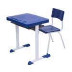 Kit Escolar Individual AZUL – (Mesa e Cadeira) – JUVENIL 06 a 09 Anos 40999 KAIRÓS OFFICE Conjunto Escolar 7