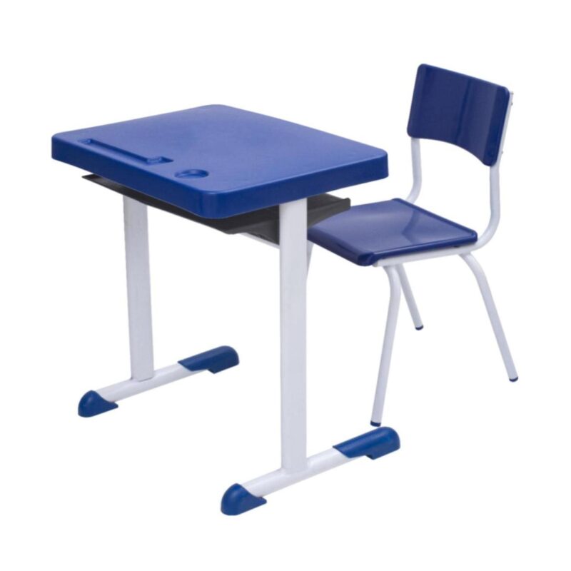 Kit Escolar Individual AZUL – (Mesa e Cadeira) – JUVENIL 06 a 09 Anos 40999 Kairós Office Conjunto Escolar 2