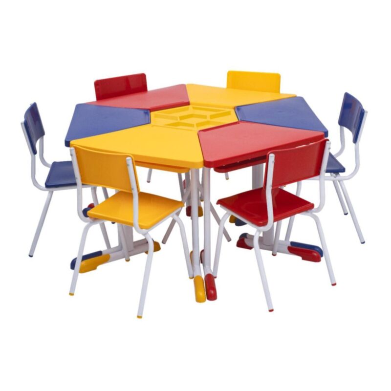 Conjunto HEXAGONAL Mesas e Cadeiras – 02 A 06 anos – INFANTIL 41098 KAIRÓS OFFICE Infantil 2